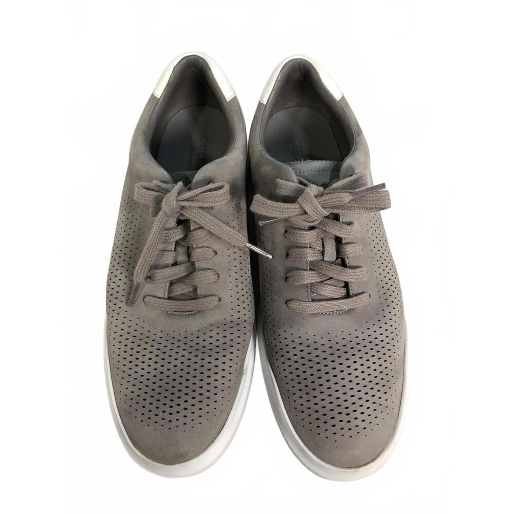 Cole Haan C31220 Men's Gray Perforated Leather Sneakers